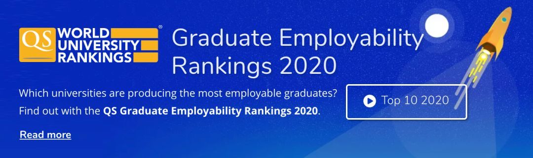 2020QS世界大学毕业生就业力排名发布！
